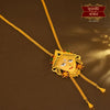 Stylish Gold Plated Durga Tie Chain with Earrings