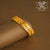 Sleek Gold Plated Self Work Bangle Pair