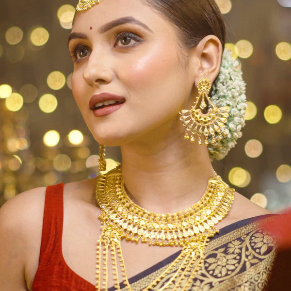 Premium Gold Plated Manisha Chatai Necklace