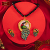 Stylish Gold Plated Round Peacock Shell Pendant