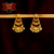 Stylish Gold Plated Three Layer Earrings with Semi Cultured Pearl