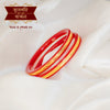 Stylish Gold Plated Sabeki Pat Pola Bangle Pair