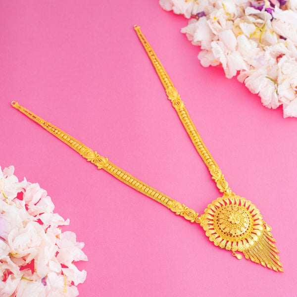 Marvelous Gold Plated Ambika Sitahar with Earrings