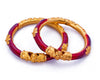 Stylish Gold Plated Manipuri Bala in Red Minakari