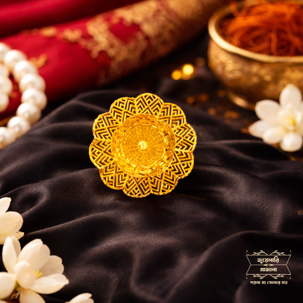 Premium Gold Plated Anatolian Rosette Ring