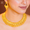 Stylish Gold Plated Phalguni Chatai with Earrings