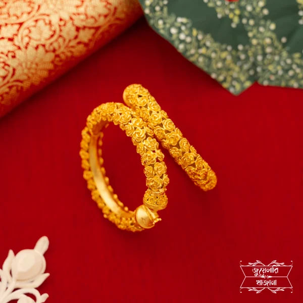 Premium Gold Plated Million Roses Bala Bangles