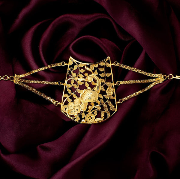 Stylish Gold Plated Peacock Mantasha