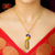 Premium Gold Plated Minakari Peacock Pendant with chain