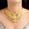 Premium 24K Gold Plated Butterfly Bridal Choker