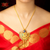Stylish Gold Plated Minakari Peacock Tie Chain with Earrings