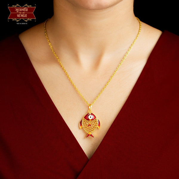 Trendy Gold Plated Clown Fish Pendant