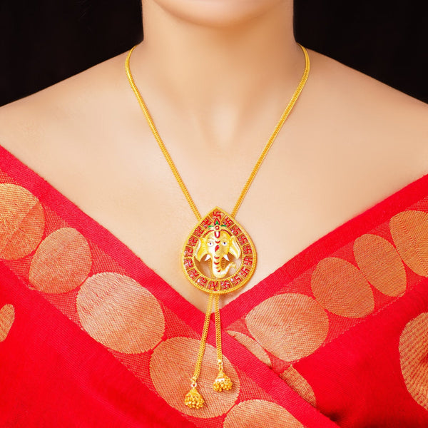 Premium Gold Plated Ganesha Tie Chain
