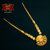 Beautiful Gold Plated Half Circle Sitahar with Earrings
