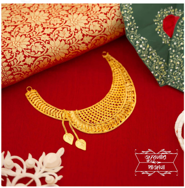 Premium Gold Plated Bandhan Necklace with Earrings