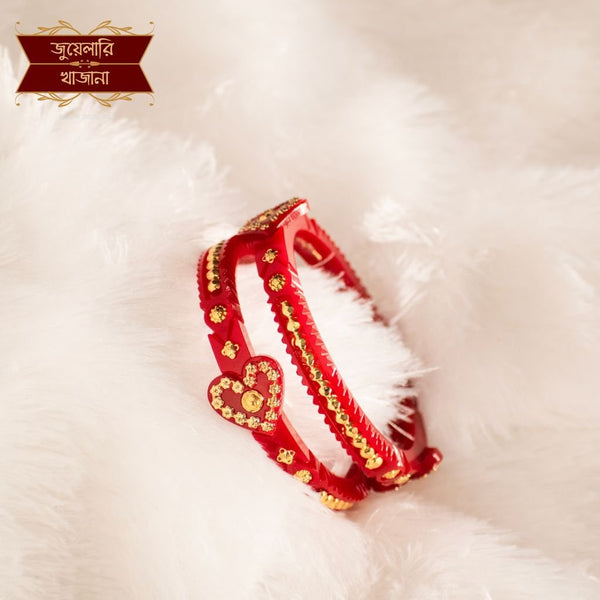 Stylish Gold Plated Heart Pola Pair
