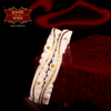 Stylish Gold Plated Original Lotus Shankha Conch Bangle Pair