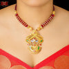 Premium Gold Plated Minakari Durga Pendant