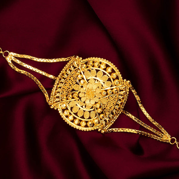 Stylish Gold Plated Rounded Square Mantasha