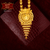 Trendy Gold Plated Big Pendant Sitahar with Earrings
