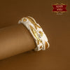 Premium Gold Plated Heart and Fish Shankha Conch Bangle Pair