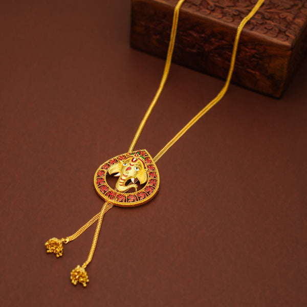 Premium Gold Plated Ganesha Tie Chain