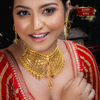 Bridal gold design inspired necklace with earrings