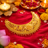 Premium Gold Plated Gulabi Necklace with Earrings