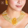 Premium Gold Plated Amiya Pearl Necklace with Earrings