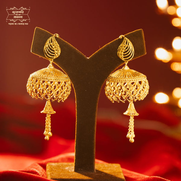Stylish Gold Plated Paro Jhumko