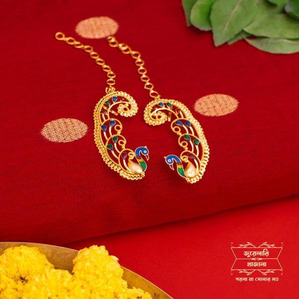 Premium Gold Plated Nakshi Mayur Full Kaan