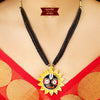 Stylish Gold Plated Minakari Jagannath Pendant with Earrings