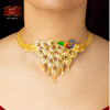 Premium Gold Plated Mayur Choker with Earrings