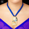 Premium Gold Plated Abstract Deer Pendant with Earrings